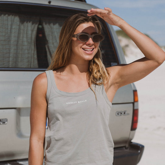 Women's Basic Singlet - Eucalypt Green