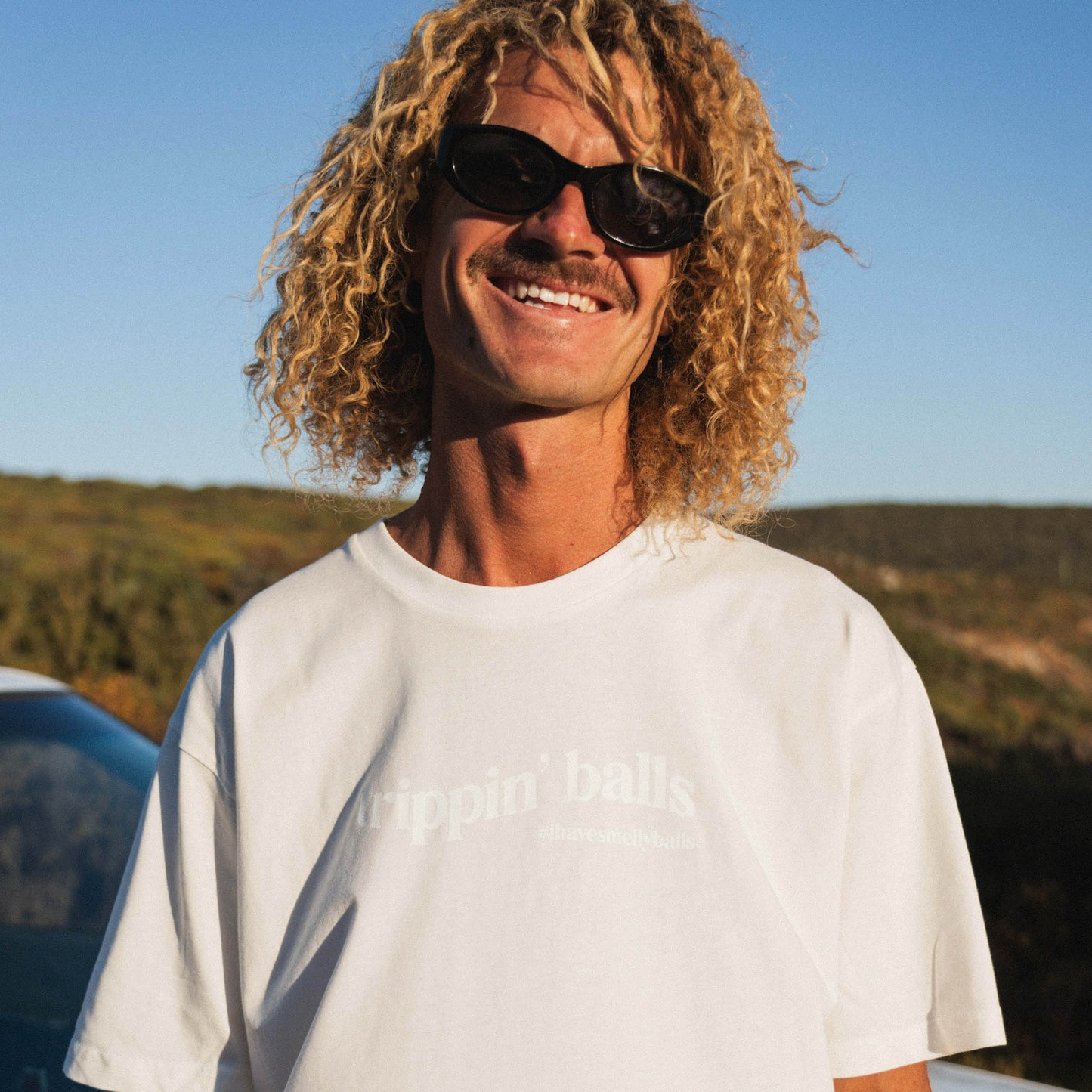 Unisex Trippin' Balls Tee - Salty White