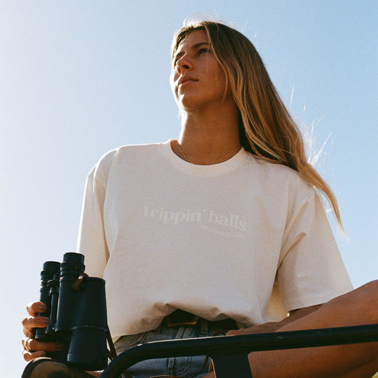 Unisex Trippin' Balls Tee - Salty White