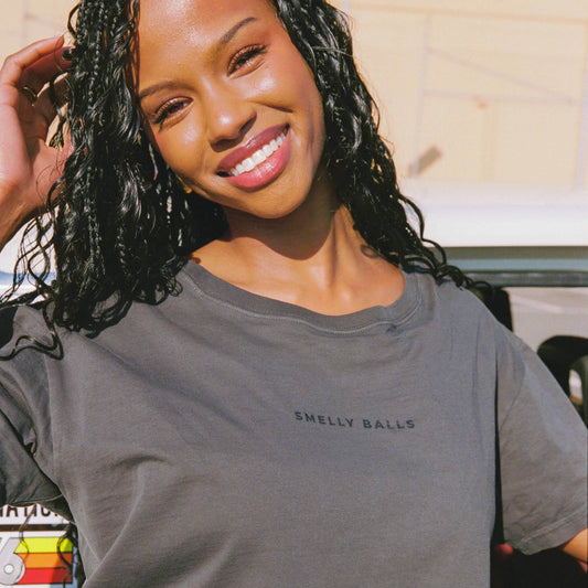 Women’s Basic Crop Tee - Onyx Ash