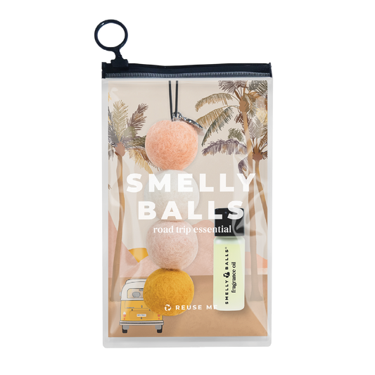 Pink and yellow Car Air Freshener With Coconut Lime Fragrance
