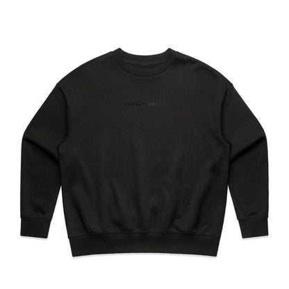 A black crewneck sweatshirt