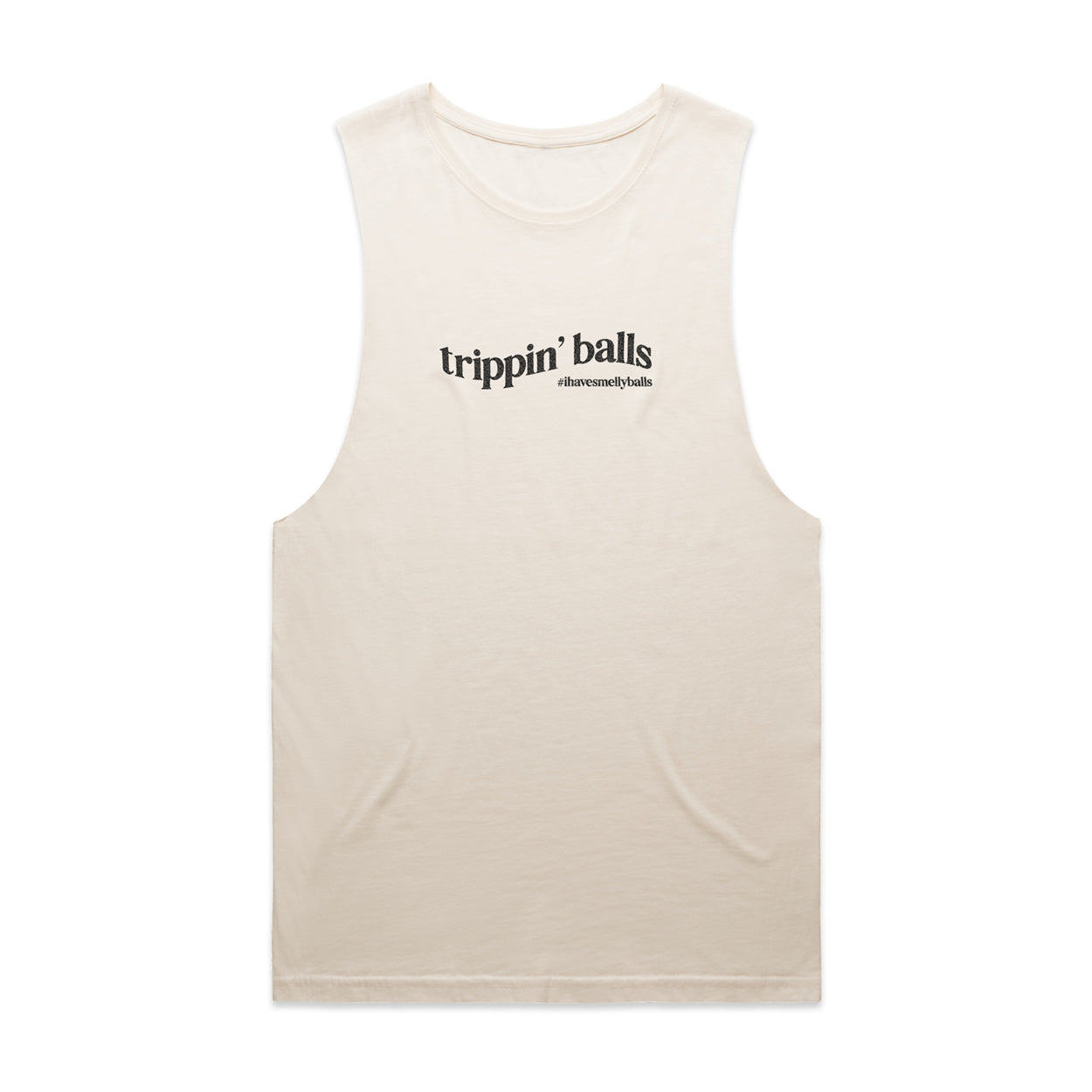 Men’s Trippin’ Balls Singlet - Salty White