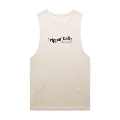 Men’s Trippin’ Balls Singlet - Salty White